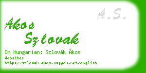 akos szlovak business card